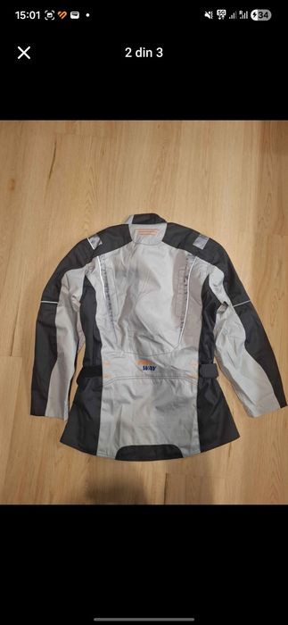 Geaca moto textil Fastway Summer culoare gri anthracite