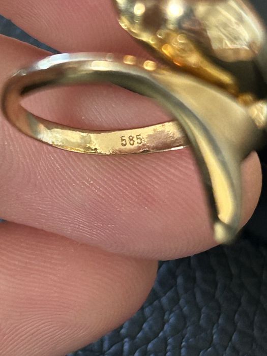 Inel deosebit din aur 585 (14k) – Design unic Delfin/Balenă, 5.68g, Păstrat impecabil