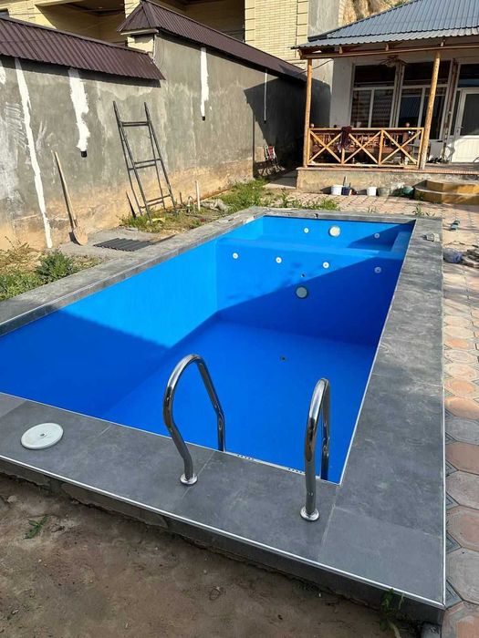 краска для бассейна. резиновая, акриловая, разноцветная.