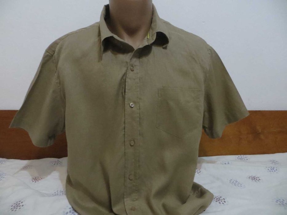 Мъжки ризи с къс ръкав от лен