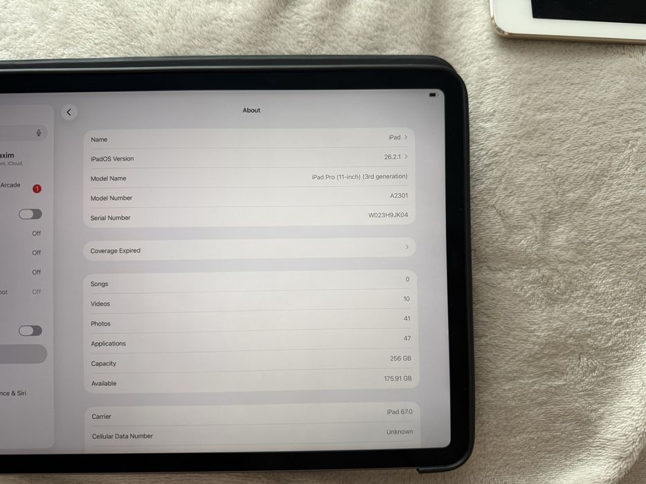 iPad Pro 3rd M1 gen 256gb + Cellular mmWave 5G+ Unlocked stare perfecta