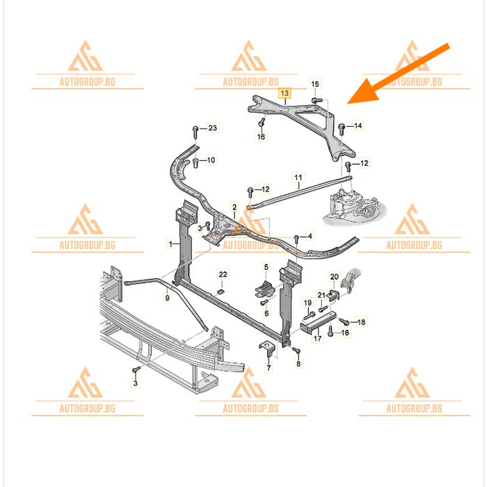 Предна опора за audi a8 d5 4n - 4n0806151