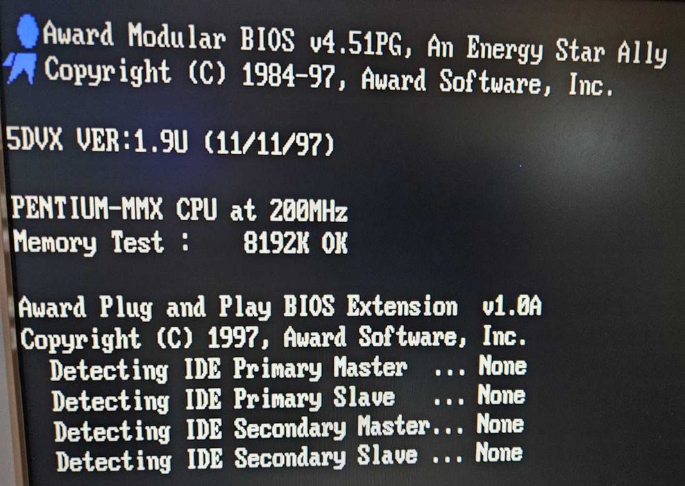 Работеща дънна платка Zida Tomato 5DVX Pentium 200 MMX ретро Socket 7