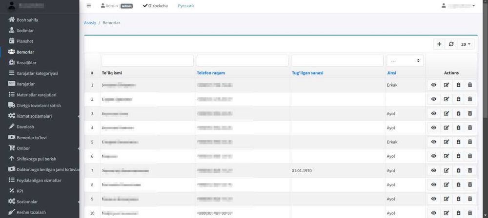 Kosmetologiya klinikalari uchun maxsus CRM dasturi sotiladi!