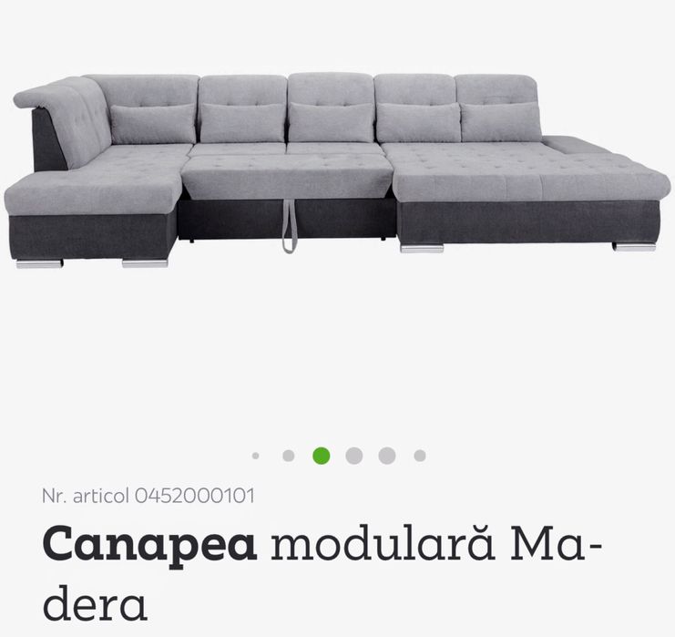 Canapea / colțar modulară extensibilă, Madera, nefolosita!