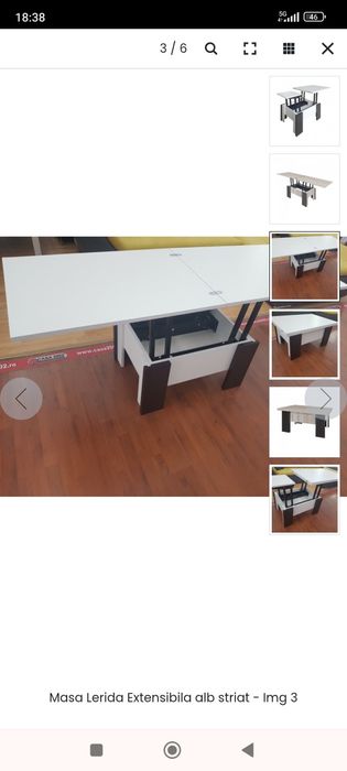 Set canapea extensibila + masa transformers