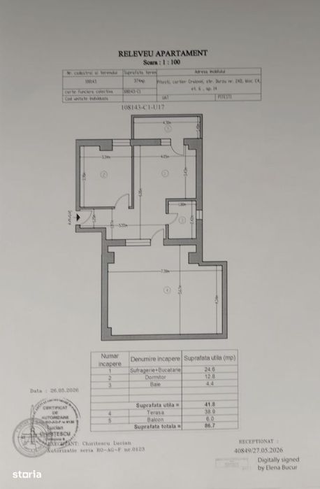 2 camere Craiovei | Penthouse | terasa 39 mp