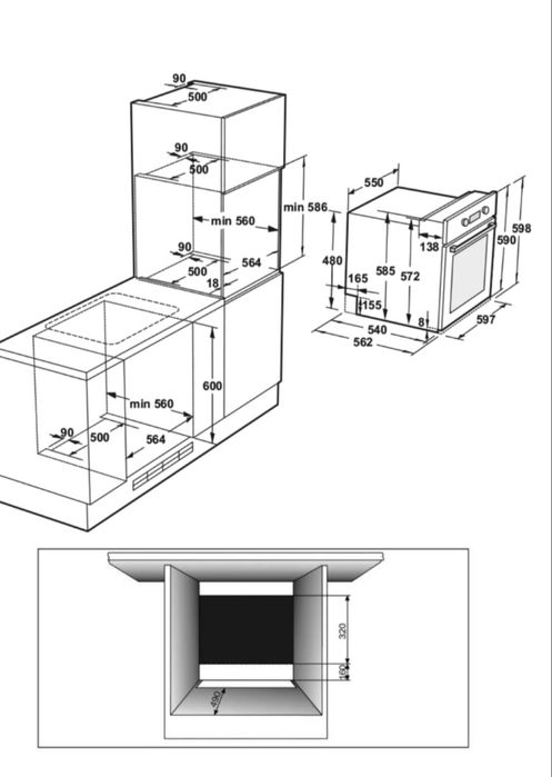 Мултифунционлна фурна и стъклокерамичен плот за вграждане Eurolux