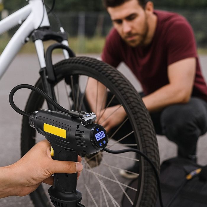 Безжичен дигитален компресор за автомобил