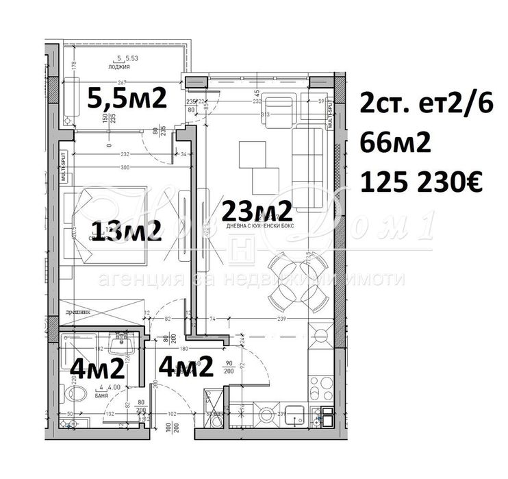 Продава 2-стаен НЕпреходен апартамент 1 895€/м2 с ДДС !