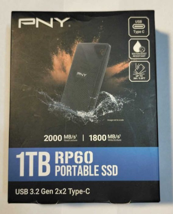 SSD 1TB NOU, Garantie, PNY USB 3.2 Type-C