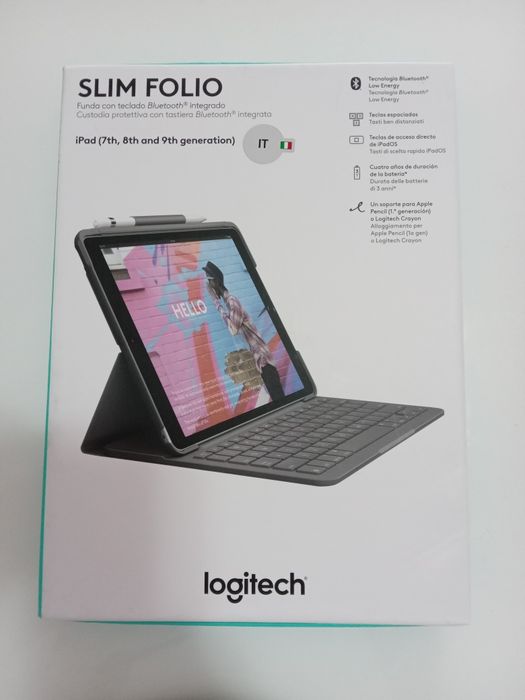 Калъф-клавиатура Logitech Slim Folio за iPad (7/8/9поколение)
