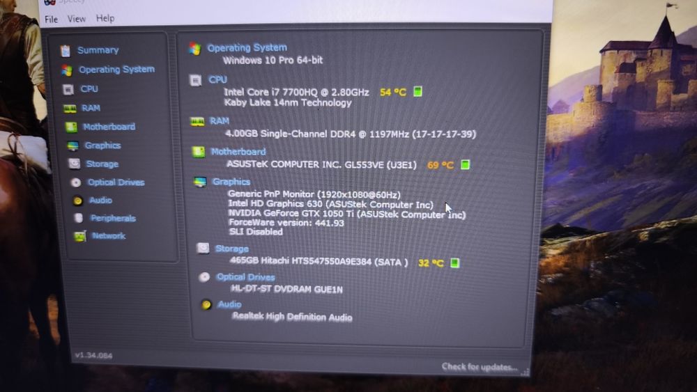 Laptop Gaming Asus GL553VE