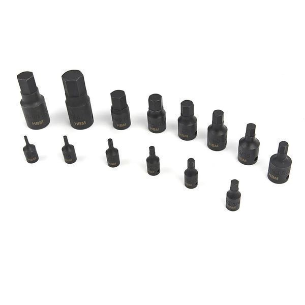 Комплект ударни битове имбус шестостен в инч 14 броя hbm