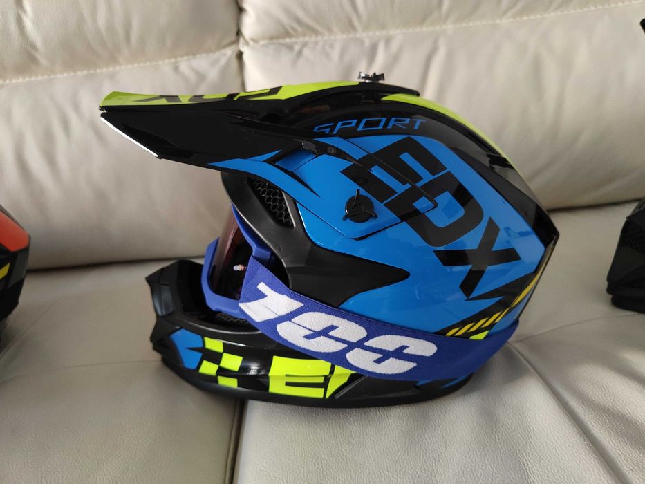 Casca Motocicleta Enduro Moto Cross Off Road Trotineta Electrica Kukirin X1 G2 G4 Casca Moto EDX + Ochelari