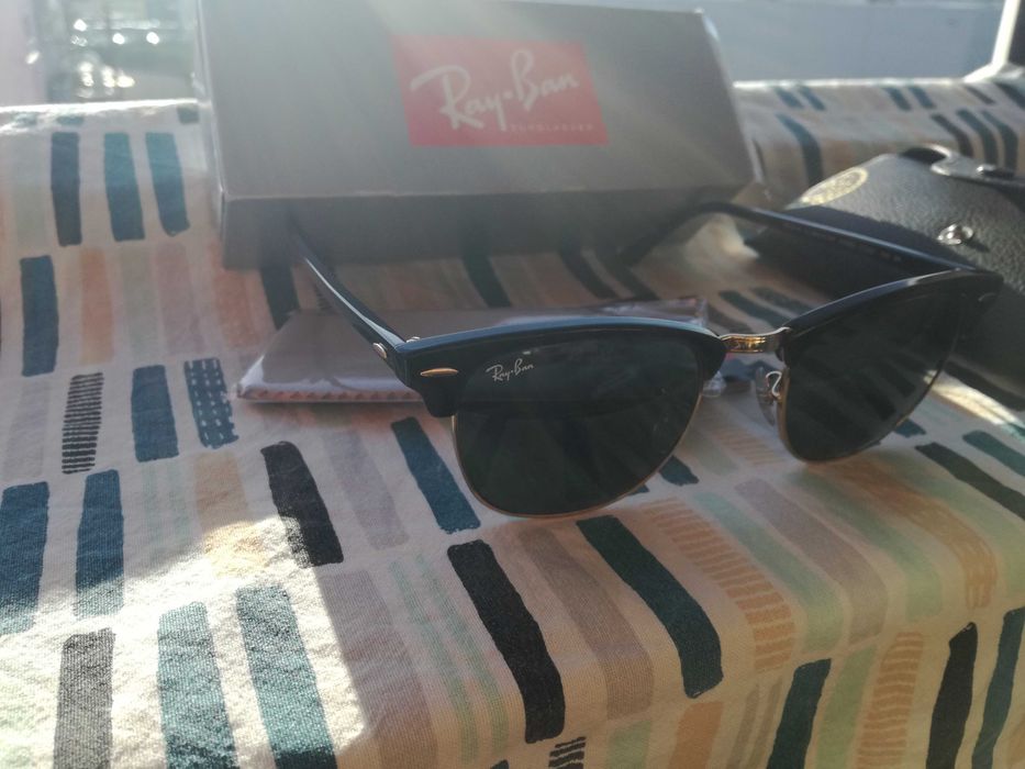 Ochelari de soare unisex Clubmaster Ray-Ban RB3016 W0365 Marime M 51mm