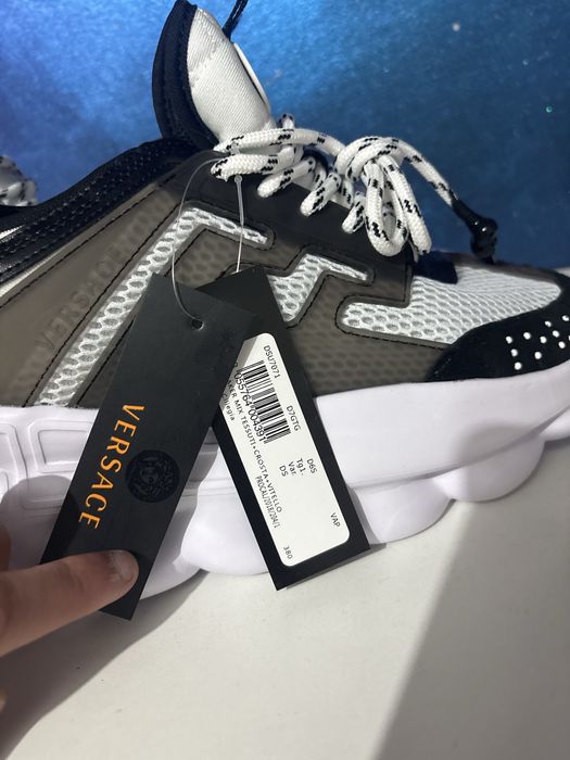 Versace Chain Reaction Black White Grey 42 43