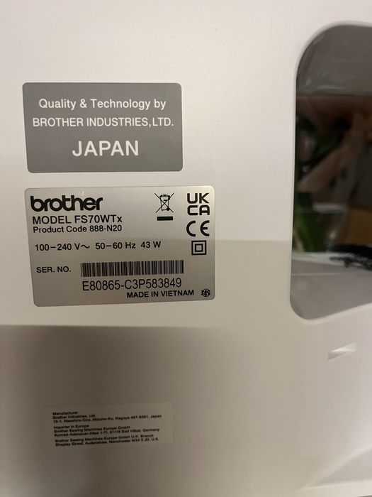 Mașină de cusut Brother FS70WTZU1 – computerizată, 70 cusături