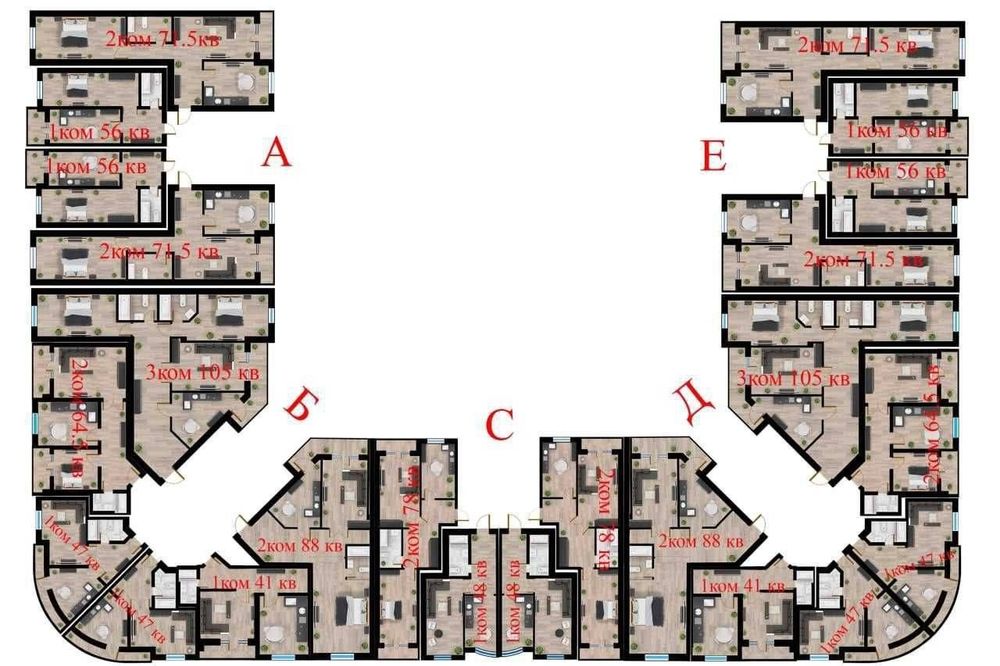 Продаётся 3х-комнатная квартира от Новостройка