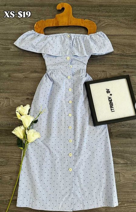 Хлопковое платье H and M размер XS