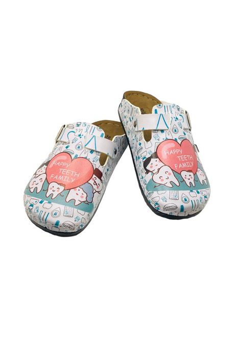 Saboti medicali dama, Tecos, sanitari, imprimeu medical, mărimi 36-40