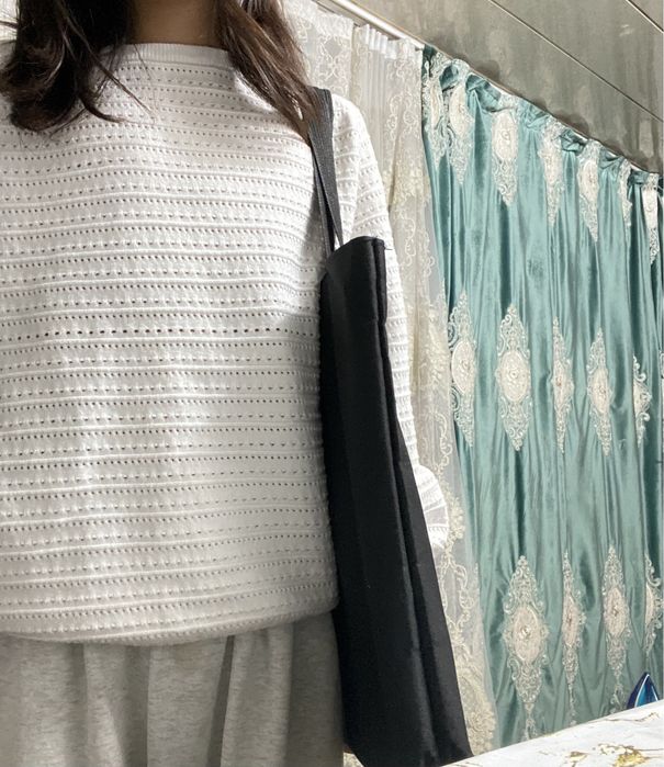 Шопер черный с надписью