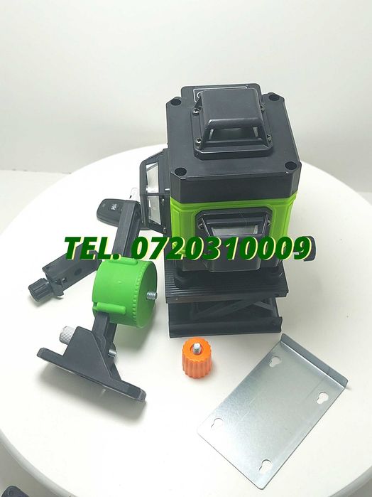 Nivela Aparat Laser 4D Visoli , 16 Linii , Lumina Verde , Negru / Alb Pentru Masuratori Aliniere Si Trasare In Constructii