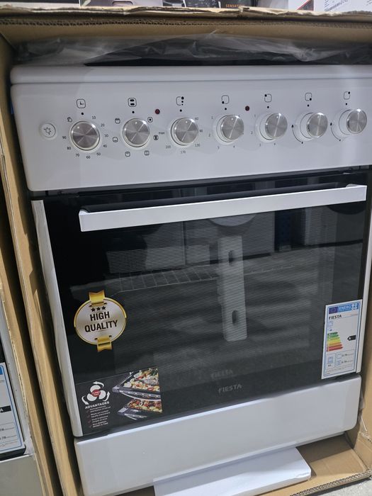 Нова комбинирана готварска печка газ/ток 60 см Fiesta