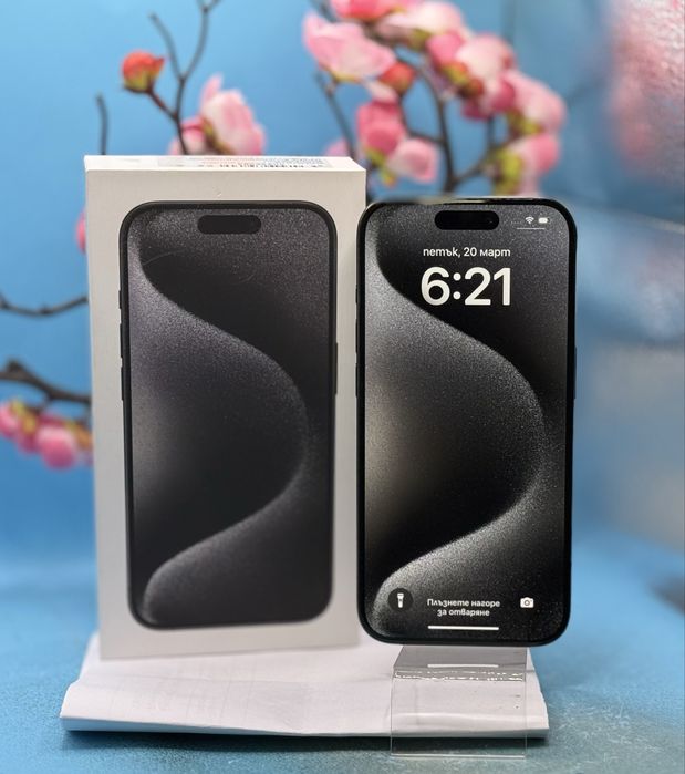 ГАРАНЦИОНЕН!!! Apple iPhone 15 Pro, 256GB, 5G, Black Titanium