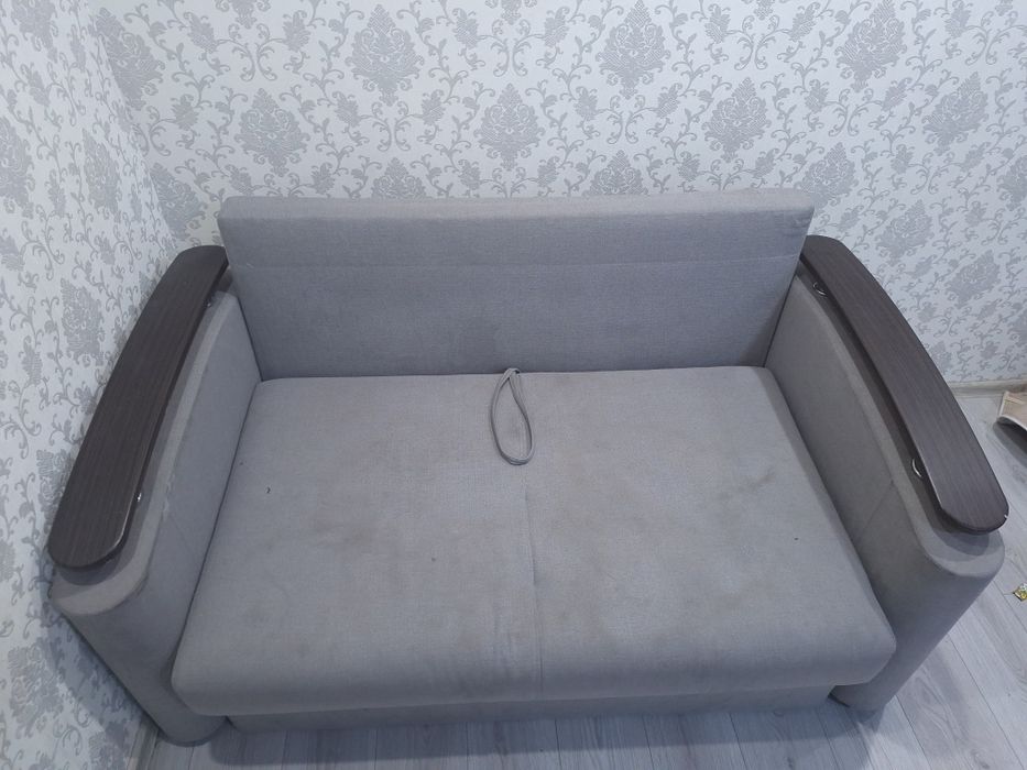 Диван складной серый
