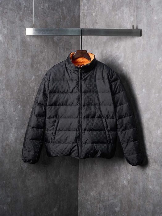 Gucci GG Nylon Zipper Fleece Stand cămașă inversabilă