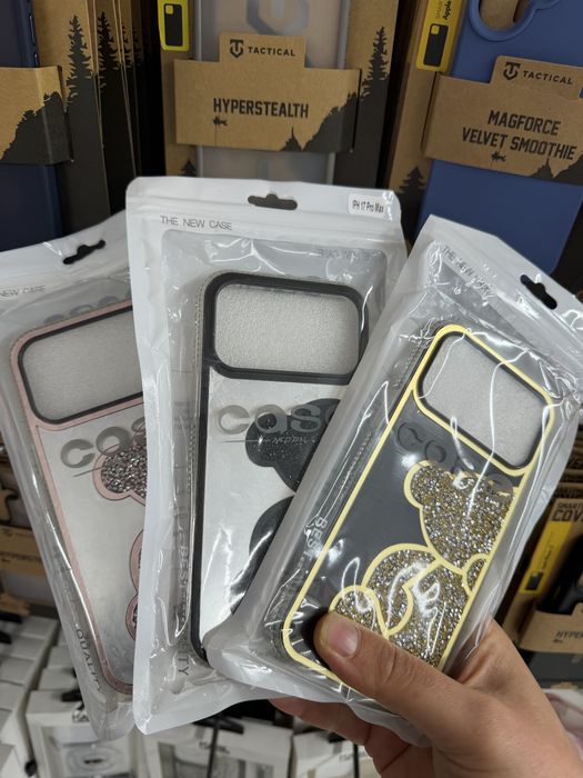 iPhone 17 Pro,iPhone 17 Pro Max Tedy Bear блестящ огледален кейс