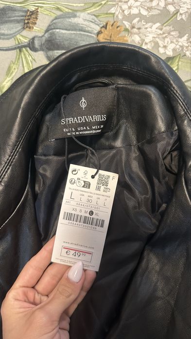 Кожено манто Stradivarius