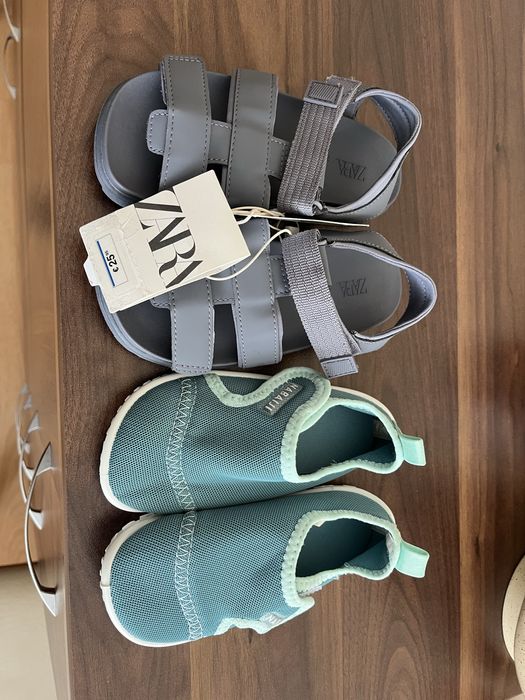 Сандали Zara 27 номер , домашни пантофи 24 номер Decathlon -НОВИ