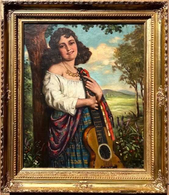 SUPERB, tablou AUTENTIC ulei/pânză/carton, semnat pictor maghiar cotat