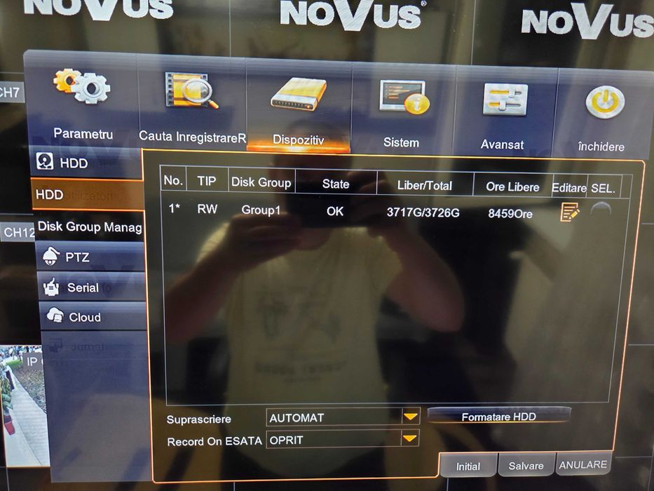 DVR/NVR hibrid 16ch AHD + 24 IP 4TB Novus NHDR-5116AHD
