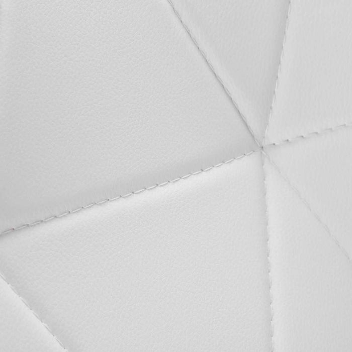 Козметичен стол - табуретка с облегалка QS-06 42/54 см - бяла /черна