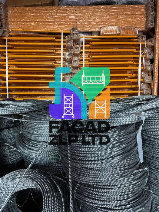 Стальной трос 100-м для фасадной люльки ZLP-630 в наличии, Китай