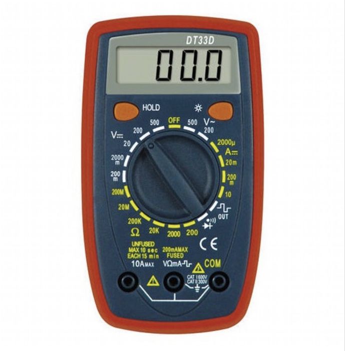 Преносим дигитален мултиметър с LCD дисплей
