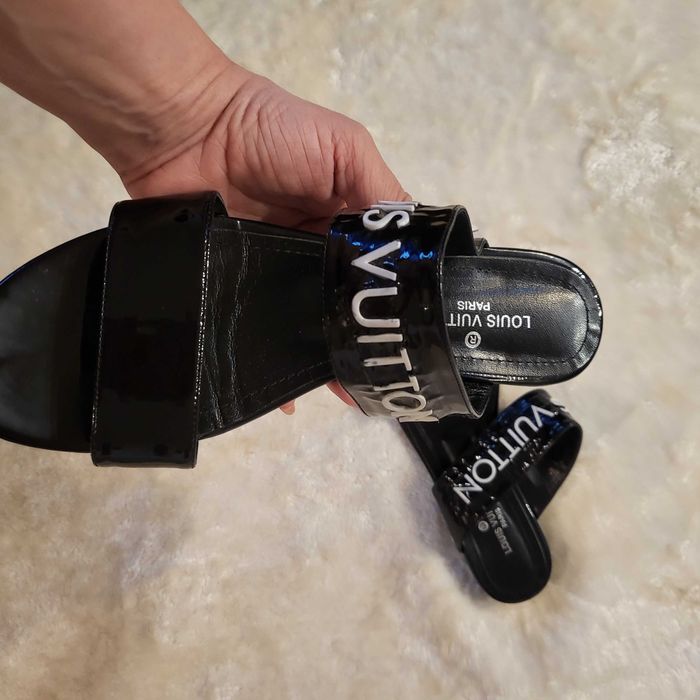 Papuci Louis Vuitton piele naturala full 100%, 39, noi