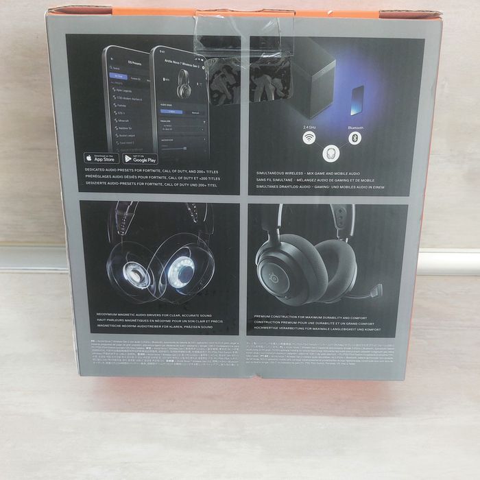 Премиум безжични геймърски слушалки SteelSeries Arctis Nova 7 Wireless Gen 2 – Пълен комплект - Нови
