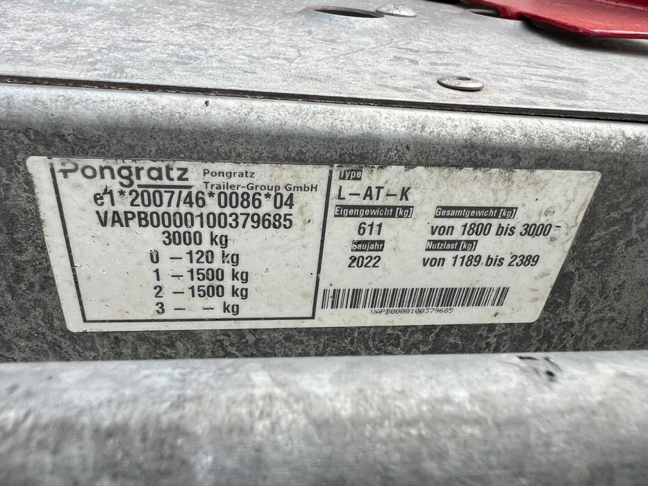 Platforma auto Pongratz 3t
