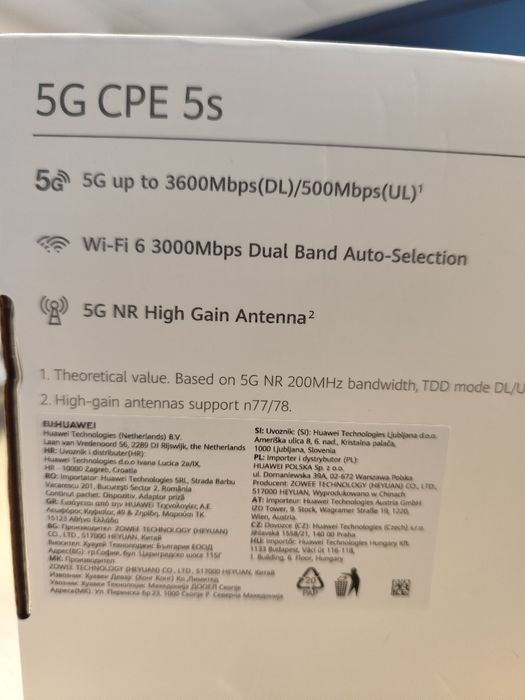 Router wireless 5G CPE 5S 3600 mps 2 ani garanție SIGILAT