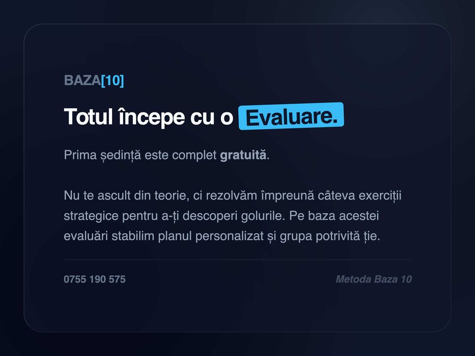 Meditații Matematică Individuale (BAC / Evaluare Națională) | 5 Ani Experiență
