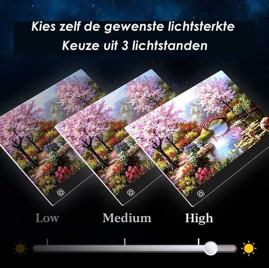 Графичен таблет/подложка за чертане, рисуване безрамкова A4  LED