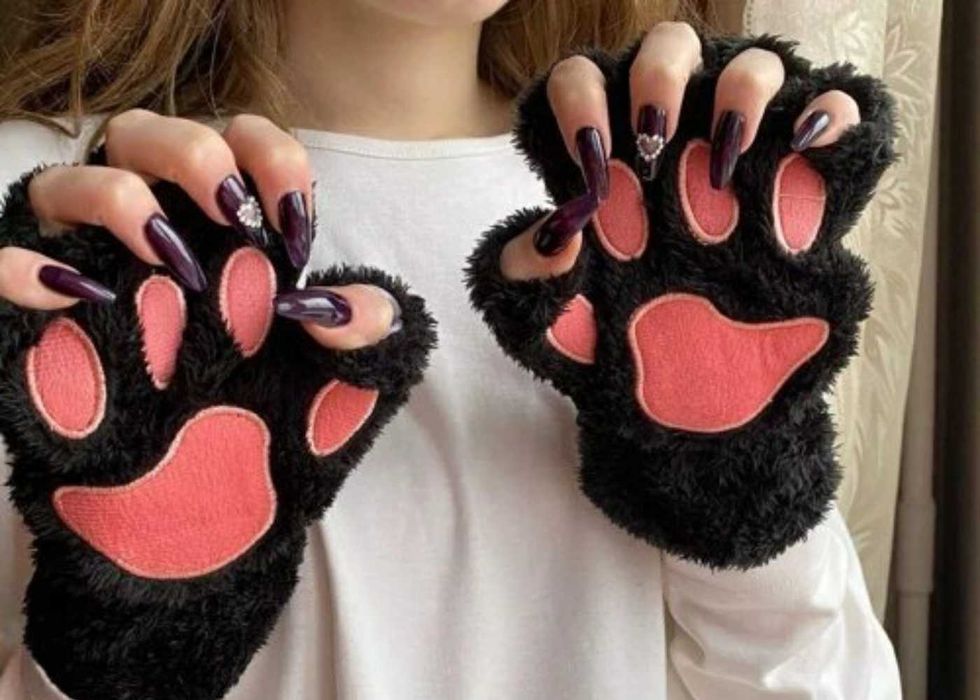 Перчатки лапки кошки