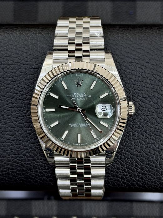 Rolex Date-Just 41 Green Mint Dial ETA 3235
