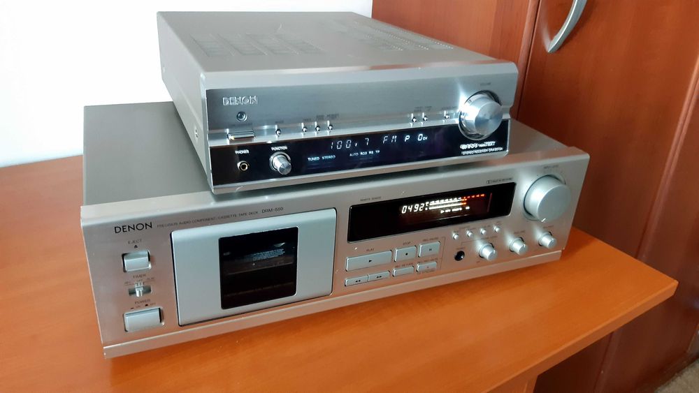 DENON deck DRM 550 si DENON receiver DRA 201SA