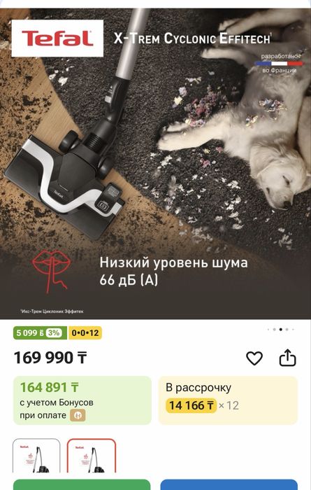 Пылесос Tefal X-Trem Cyclonic Effitech