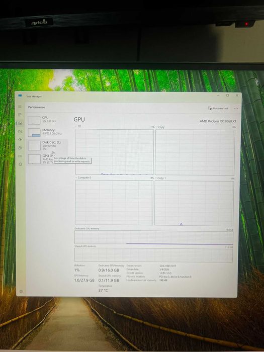 Pc Gaming / Monitor TCL 2K / I5 Gen 13 / 24 GB RAM / AMD RADEON RX 9060 XT * Krom Amanet Margeanului *